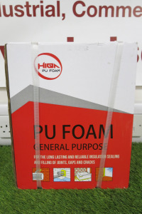 Box of 12 x HIQA General Purpose PU Foam, 750ml.