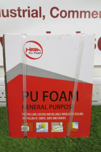 Box of 12 x HIQA General Purpose PU Foam, 750ml.
