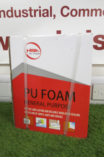 Box of 12 x HIQA General Purpose PU Foam, 750ml.