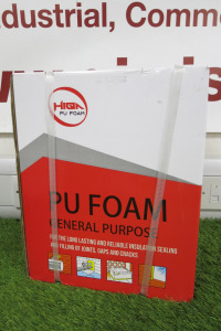 Box of 12 x HIQA General Purpose PU Foam, 750ml.