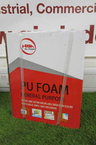 Box of 12 x HIQA General Purpose PU Foam, 750ml.