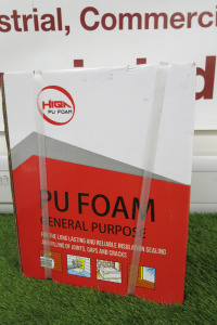 Box of 12 x HIQA General Purpose PU Foam, 750ml.