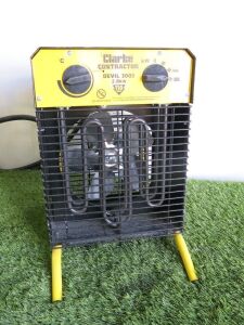 Clarke Contractor 2.8Kw Electric Fan, Model Devil 3003, 110V.