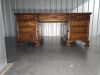 Reproduction Partners Desk with 3 Section Embossed Faux Leather Inlay Top. Size 180 x 102cm. - 2