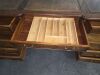 Reproduction Partners Desk with 3 Section Embossed Faux Leather Inlay Top. Size 180 x 102cm. - 3
