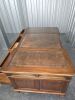 Reproduction Partners Desk with 3 Section Embossed Faux Leather Inlay Top. Size 180 x 102cm. - 6