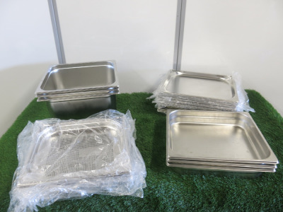 27 x 2/3 Stainless Steel GN Containers.