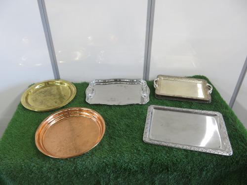 6 x Assorted Metal Trays.