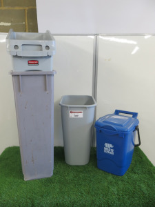 3 x Assorted Sized Bins & 1 x Food Caddy.