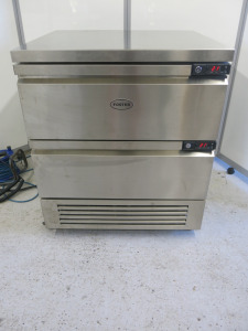 Foster Commercial Flex Drawer Fridge/Freezer Counter with 2 Drawers, Model 35-105 FFC4/2, S/N E6078795, YOM 2023. Size H90 x W78 x D70cm. Appears Little Used. Comes with Keys & Operators Manual. NOTE: installed new and appears hardly used.