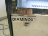 Diaminox Curved Glass Display Fridge with Black Finish & Stainless Steel Base, Model DX-1500CF2. Size H120 x W150 x D73cm. NOTE: damage to rear sliding door As Viewed/Pictured. - 2