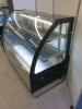 Diaminox Curved Glass Display Fridge with Black Finish & Stainless Steel Base, Model DX-1500CF2. Size H120 x W150 x D73cm. - 3