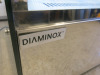 Diaminox Curved Glass Display Fridge with Black Finish & Stainless Steel Base, Model DX-1000CF2. Size H120 x W100 x D73cm. - 2