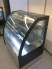 Diaminox Curved Glass Display Fridge with Black Finish & Stainless Steel Base, Model DX-1000CF2. Size H120 x W100 x D73cm. - 3