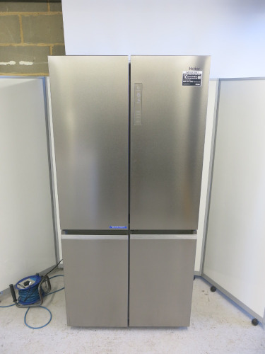 Haier Series 5 Multi Door American Style Fridge Freezer, Model HCR5919ENMP, S/N BC11EGE0000TXP9A0038. Size H191 x W90 x D64cm. NOTE: installed new and appears hardly used.
