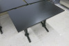 5 x Black Wood Top Table with Black Metal Legs. Size H75 x W120 x D70cm. - 2