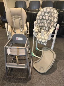 3 x Assorted Children's High Chairs.
