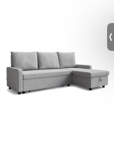 Dako Furniture Lynda DF-012CSB Grey Corner Sofa Bed with Ottoman (In Sections Unchecked at Buyers Risk).