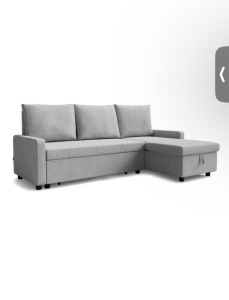 Dako Furniture Lynda DF-012CSB Grey Corner Sofa Bed with Ottoman (In Sections Unchecked at Buyers Risk).
