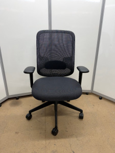 Orangebox Do Black Office Swivel Chair with Mesh Back, Fabric Seat & Tilt Limiter.