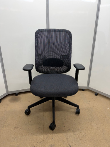 Orangebox Do Black Office Swivel Chair with Mesh Back, Fabric Seat & Tilt Limiter.