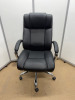 Office Boffins Texas Heavy Duty Black Bonded Leather Office Swivel Chair, with Chrome Legs.
