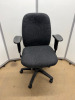 Heavy Duty Dark Grey Fabric Office Swivel Chair.
