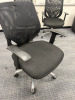 5 x Black Mesh Back Office Chairs with Chrome Swivel Base. - 4
