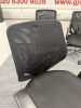 5 x Black Mesh Back Office Chairs with Chrome Swivel Base. - 5