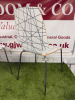 2 x Ikea Vilmar Stackable Dining Chairs with White & Black Graphic Pattern & Chrome Legs. - 2