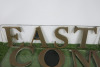 Brass on Glass Back 'East India Company' Sign. Size of Each Letter H13cm. - 3