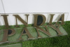 Brass on Glass Back 'East India Company' Sign. Size of Each Letter H13cm. - 4