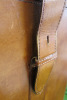Large Brown Leather Trunk. Size H46 x W61 x D46cm. NOTE: no buckles. - 3