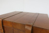 Large Brown Leather Trunk. Size H46 x W61 x D46cm. NOTE: no buckles. - 4