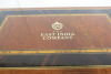 The East India Company Decorative Polished Wood Chest with Velvet Lined Interior, Gold Hardware & 2 x Tea Storage Tins. Comes with Original Box. NOTE: chest is open, missing key. - 3
