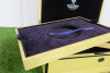 The East India Company Light Wood Coin Chest with Key, Purple Velvet Lined Interior, Exterior Drawer & 2 x Light Wood & Purple Velvet Lined Trays. Comes with Original Box. NOTE: coin not included. - 7