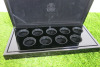 The East India Company Black Gloss Coin Box with Velvet Interior & 9 Coin Slot Tray. Comes with Original Box. - 4