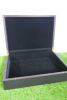 The East India Company Black Wood Storage Box with Gold Plaque & Black Velvet Interior. Size H10 x W39 x D29cm. - 3