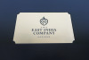 The East India Company Black Wood Storage Box with Gold Plaque & Black Velvet Interior. Size H10 x W39 x D29cm. - 2