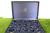 The East India Company Navy Fabric Storage Box with Navy Satin Fabric Interior. Size H8 x W42 x D29cm. - 3