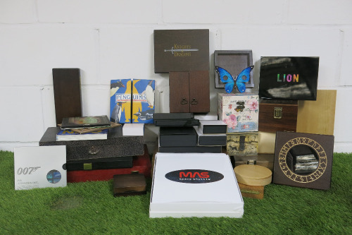 Large Lot of Assorted Size & Design Gift Boxes, Vanity Cases, Coin Displays etc.