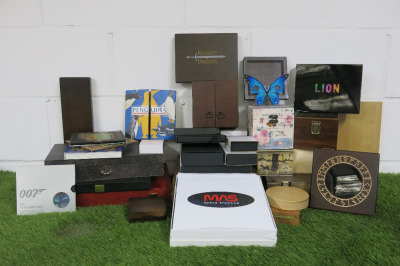 Large Lot of Assorted Size & Design Gift Boxes, Vanity Cases, Coin Displays etc.