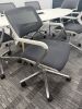 Orangebox Oval Meeting Table & 6 x Steelcase Chairs to Include: 6 x Steelcase 57400-Sarrebourg Grey & White Mesh Back Swivel Chairs & Oval Table with Centre Power Unit. Table 200 x 100cm. - 5