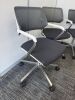 4 x Steelcase 57400-Sarrebourg Grey & White Mesh Back Swivel Chairs. - 2
