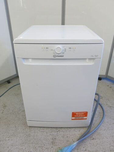 Indesit Dishwasher, Model D2F HK26, S/N 452349049944. Size H85 x W60 x D60cm. NOTE: installed new and appears hardly used.
