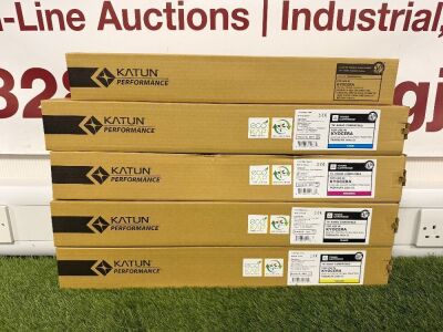 1 x Katun Performance Waste Toner Container & 4 x Katun Performance Toner Cartridges to Include: Black, Yellow, Cyan & Magenta.