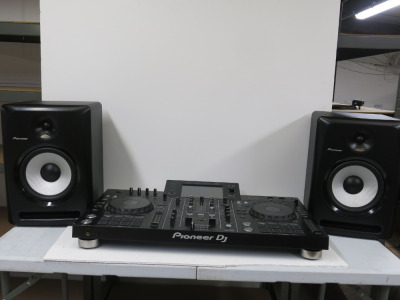 Pioneer DJ CD Mixer Deck - MODEL XDJ RX2 with a Pair of Pioneer Active Reference Monitors, S-DJ80X.