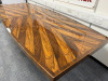Large Boardroom/Dining Table in Veneer Walnut Finish on Twin Stone Effect Pedestal. Table Top Measurements: 300 x 107 x 7cm. - 3
