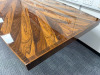 Large Boardroom/Dining Table in Veneer Walnut Finish on Twin Stone Effect Pedestal. Table Top Measurements: 300 x 107 x 7cm. - 4