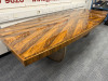 Large Boardroom/Dining Table in Veneer Walnut Finish on Twin Stone Effect Pedestal. Table Top Measurements: 300 x 107 x 7cm. - 5